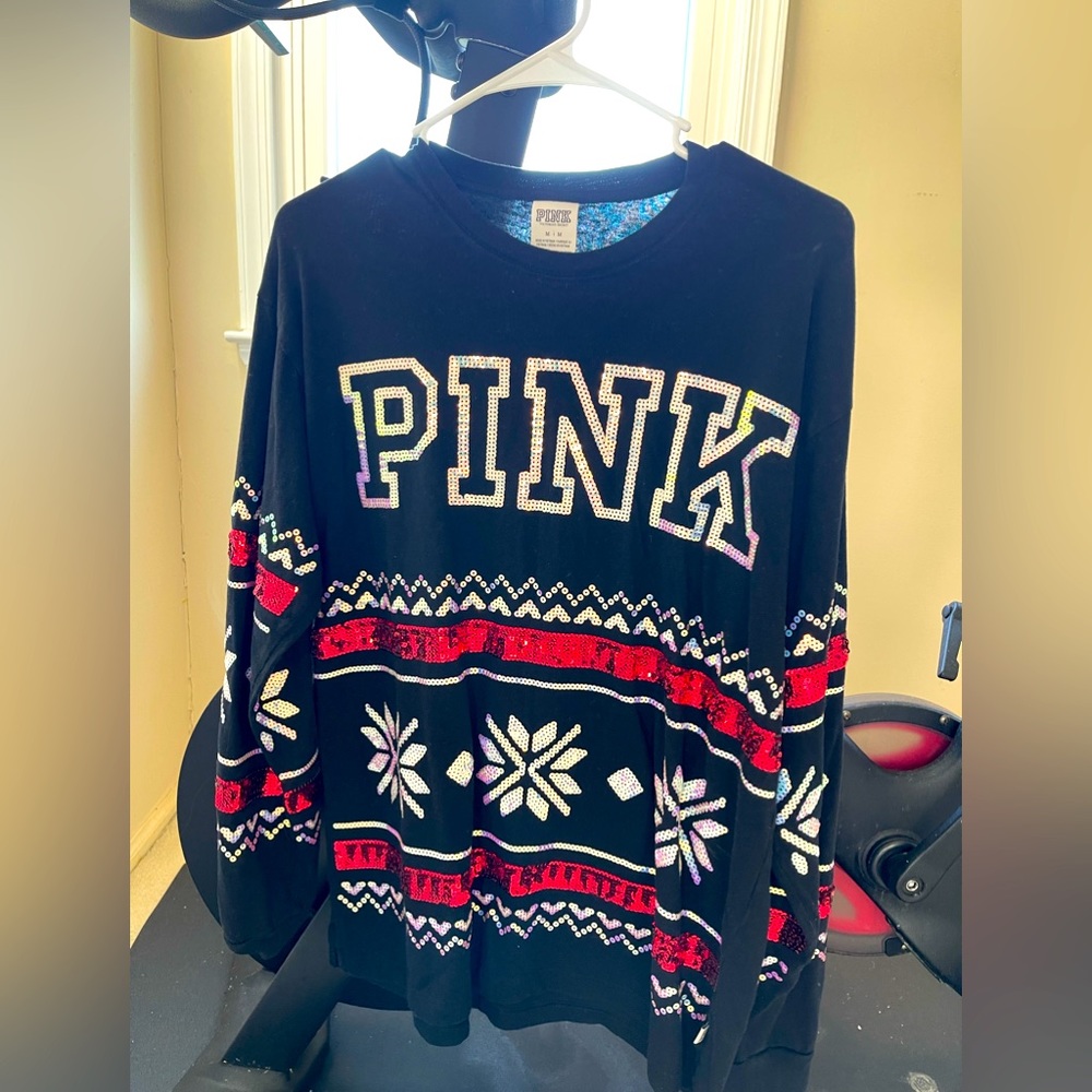 PINK VS women’s Christmas long sleeve shirt